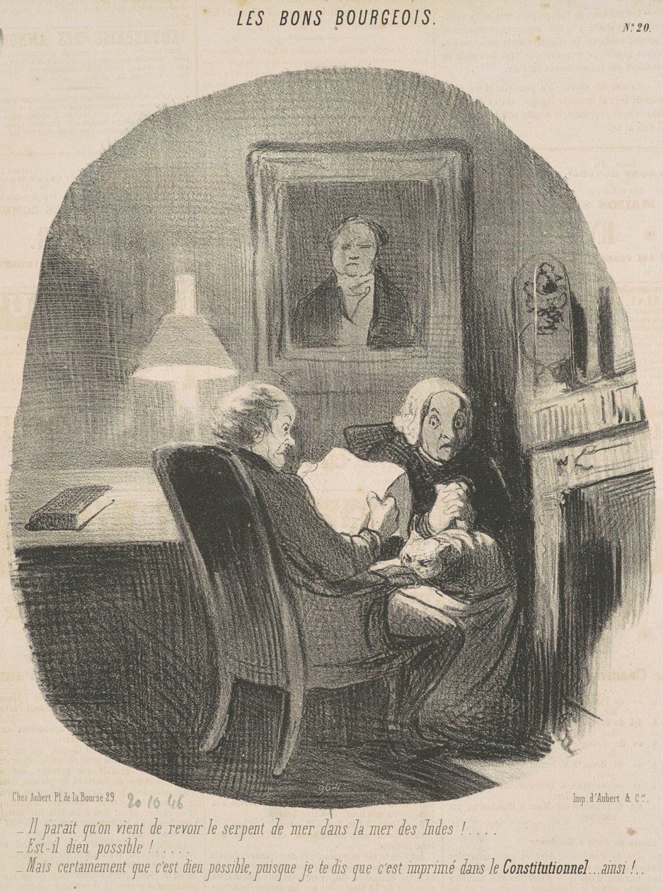 Det ser ud til, at vi lige har set søslangen igen... af Honoré Daumier