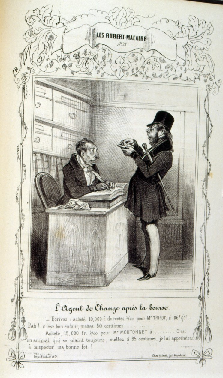 Illustration om ideer og legender Philipon, under titlen Les Cent og Robert Macaire af Honoré Daumier