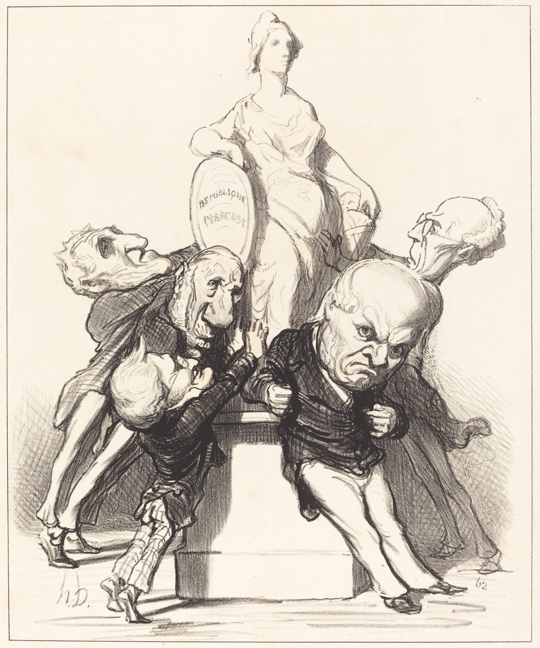 De hævder, at de støtter hende af Honoré Daumier