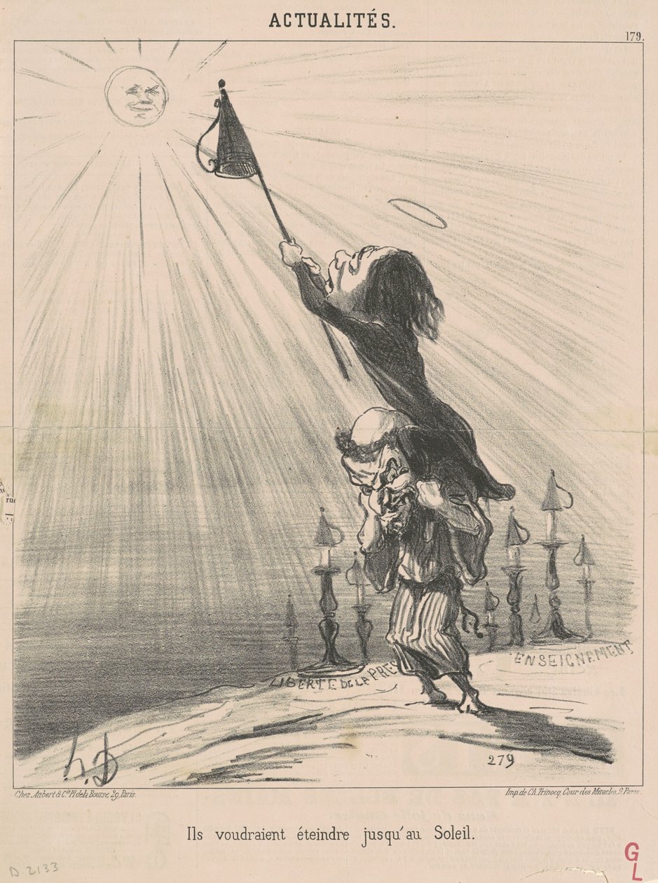 De vil gerne slukke indtil solen af Honoré Daumier