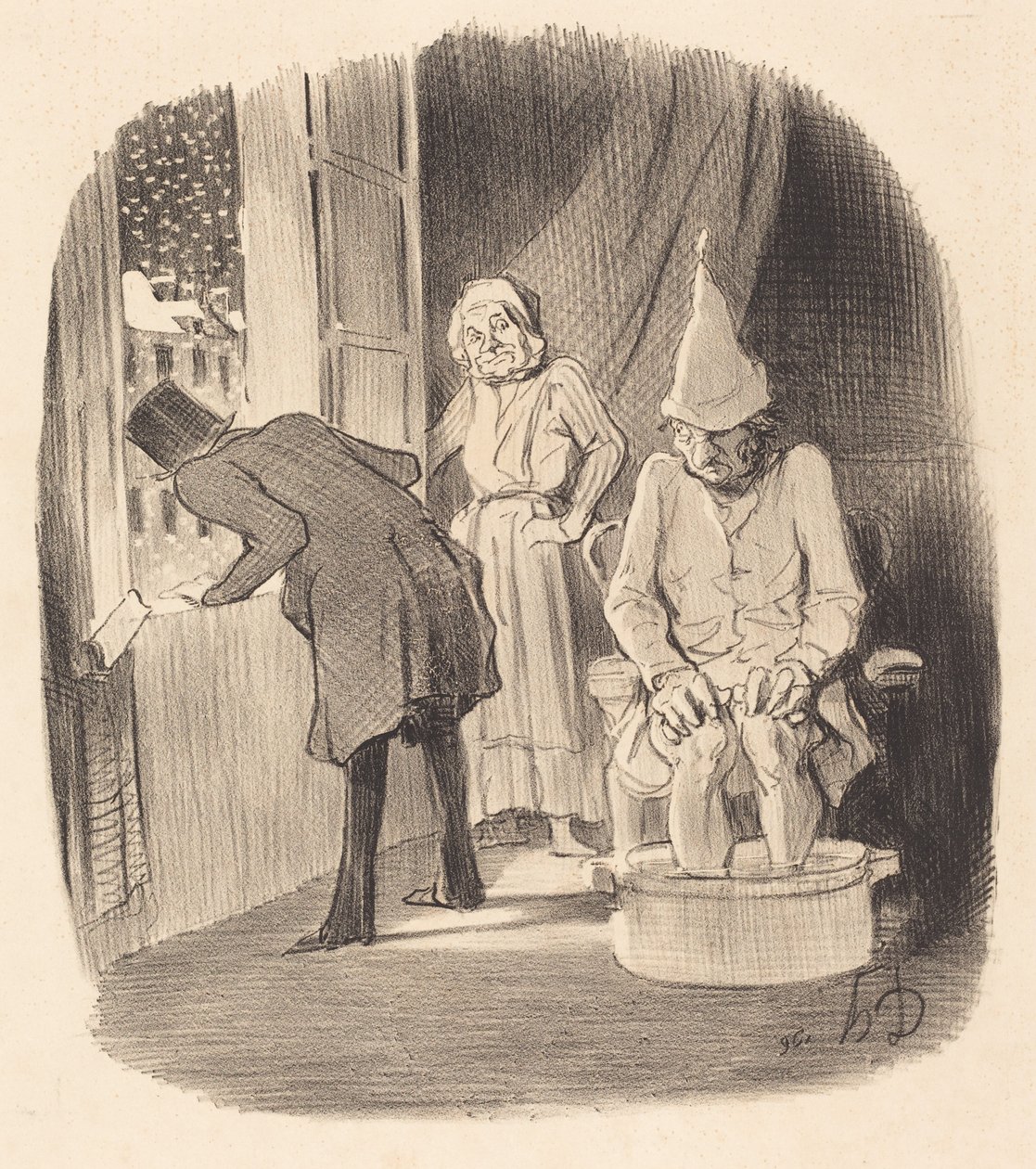 Ulempen ved at placere din bolig... af Honoré Daumier