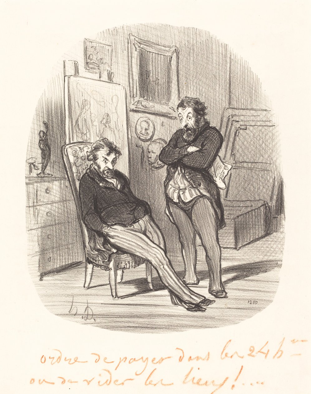 Ulempe ved at sende et dårligt maleri... af Honoré Daumier