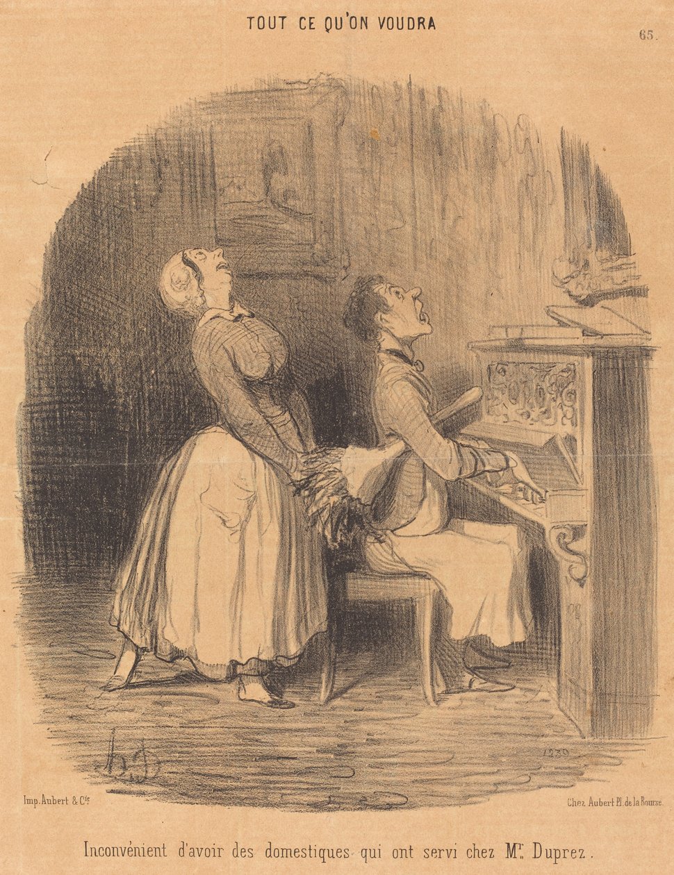 Ulempe... for de tjenere, der tjente hos Mr. Duprez af Honoré Daumier