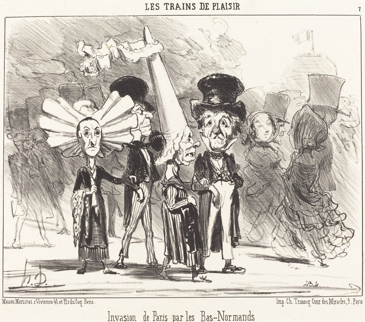 Nedre normannernes invasion af Paris af Honoré Daumier