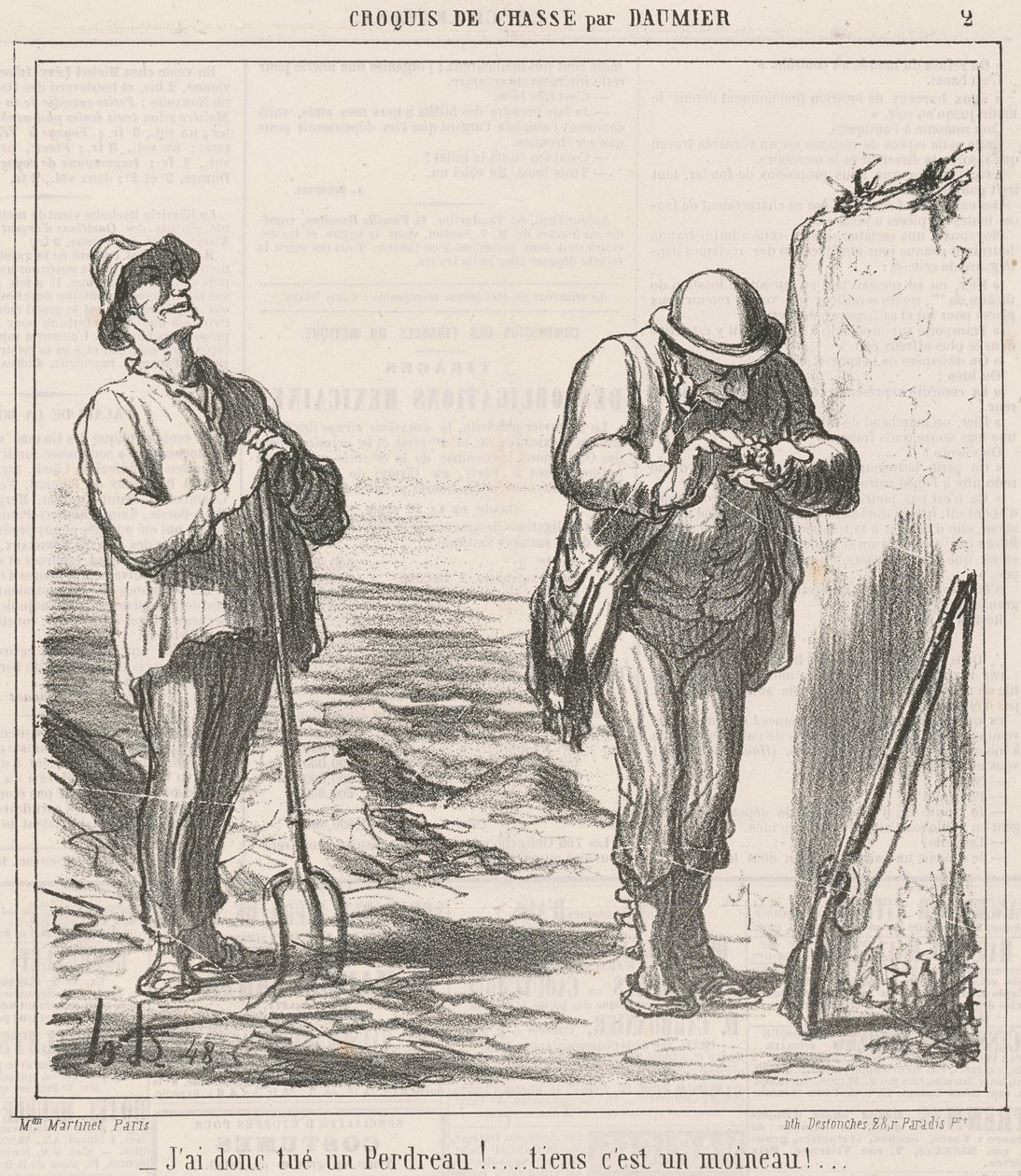 Så jeg dræbte en agerhøne! af Honoré Daumier