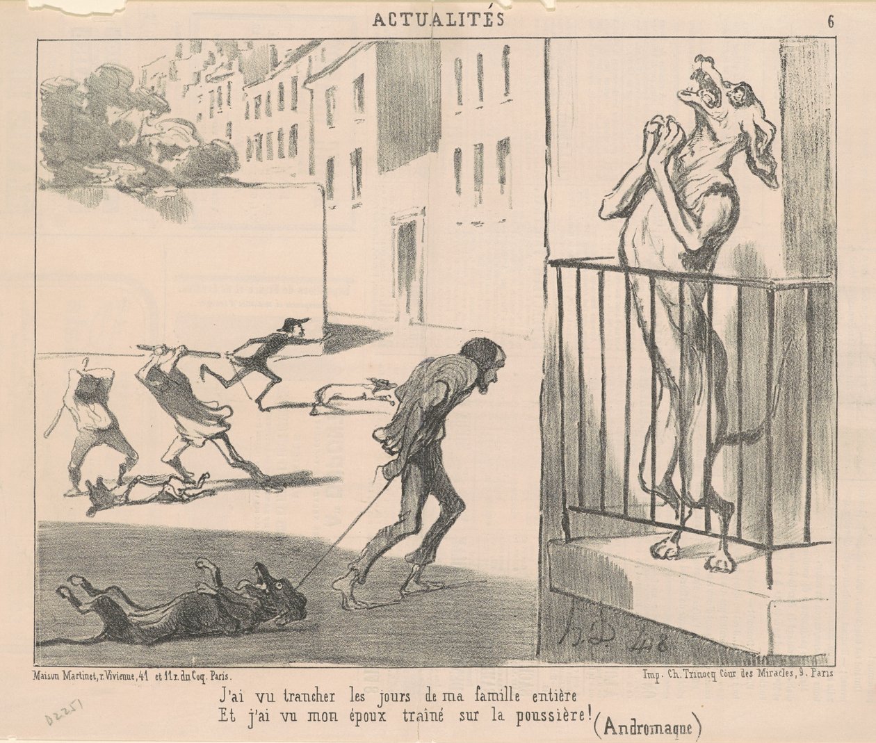 Jeg så min families dage skære... af Honoré Daumier