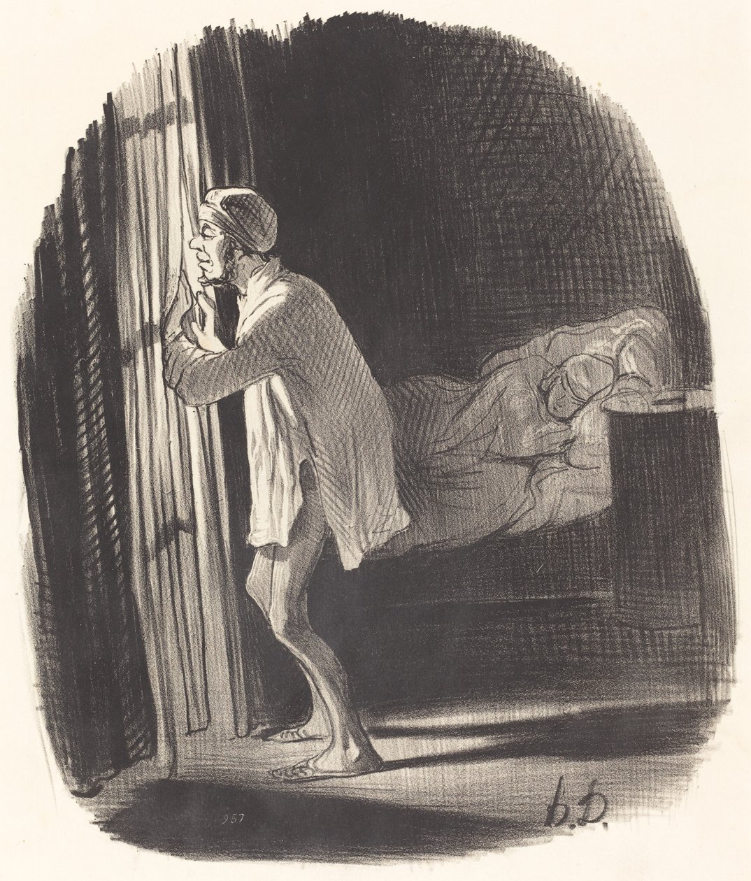 Jeg tror, ​​jeg hørte en ugle synge... af Honoré Daumier