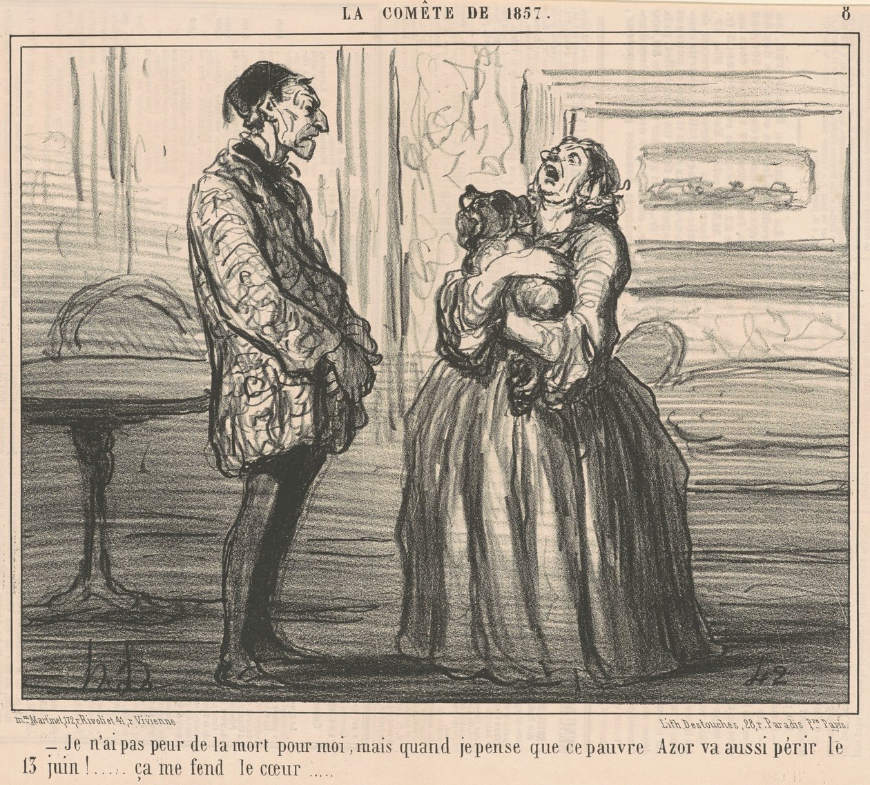 Jeg er ikke bange for døden for mig... af Honoré Daumier