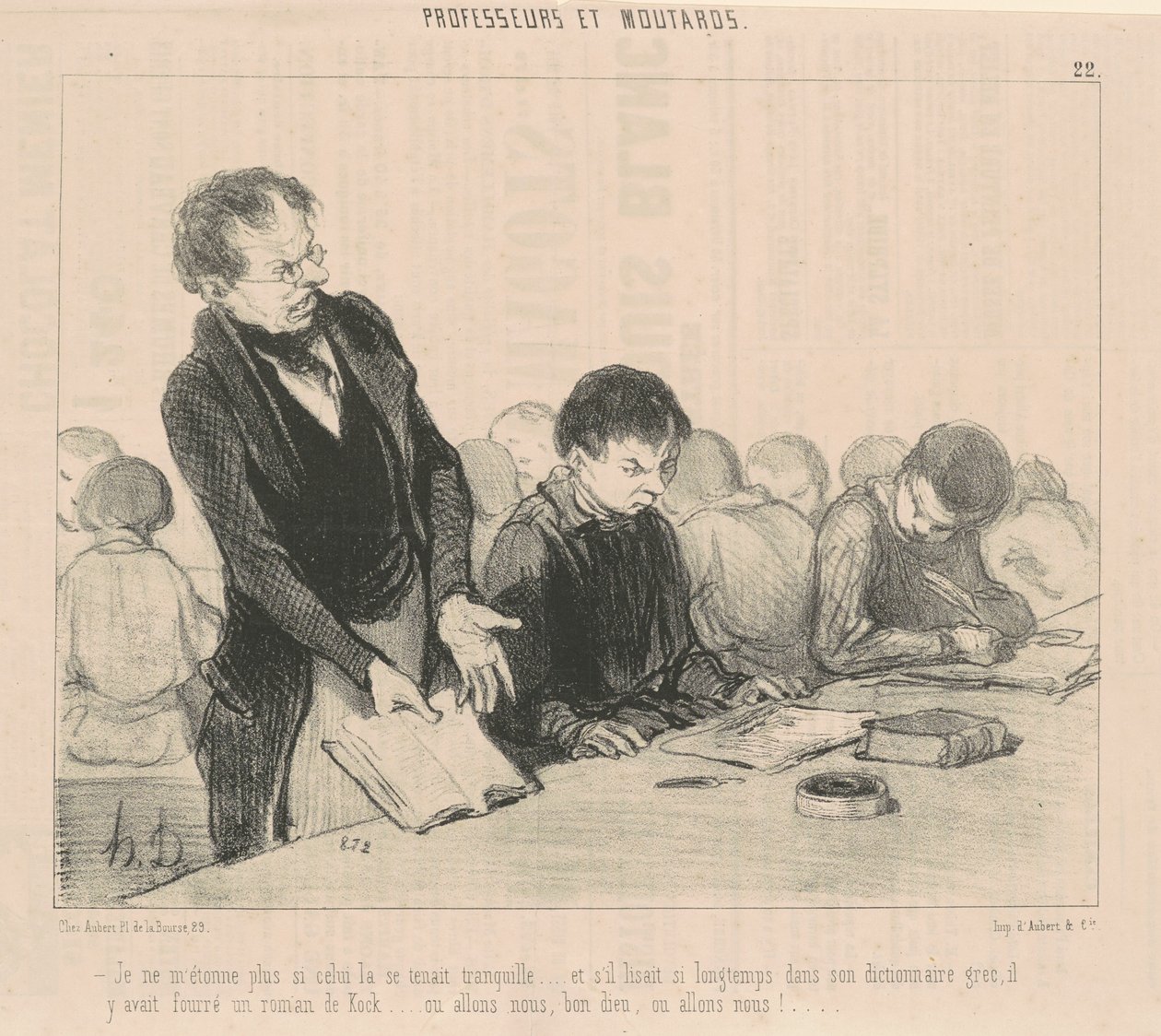 Jeg er ikke længere overrasket, hvis denne prøvede at være stille... af Honoré Daumier