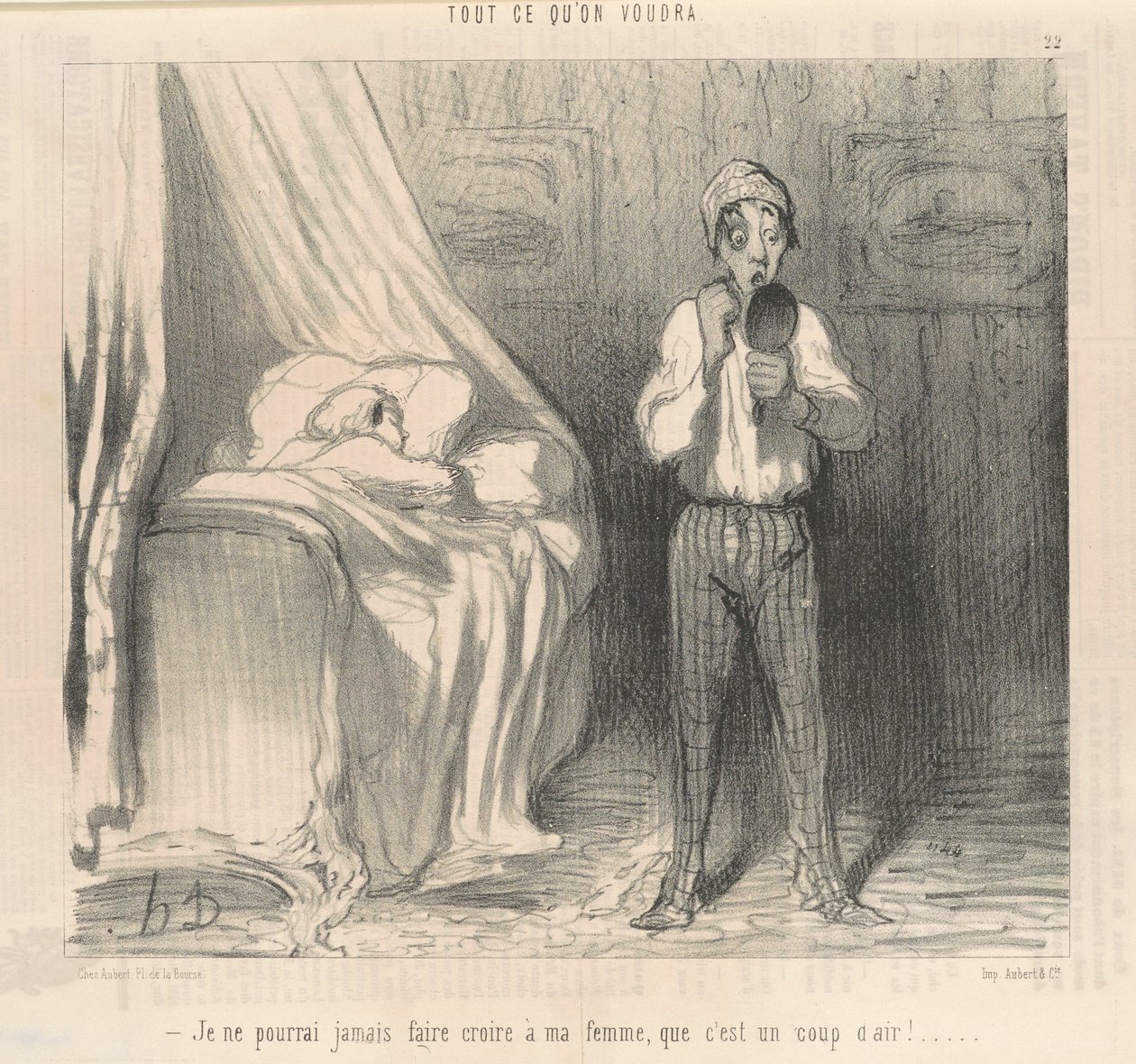 Jeg kunne aldrig få min kone til at tro... af Honoré Daumier