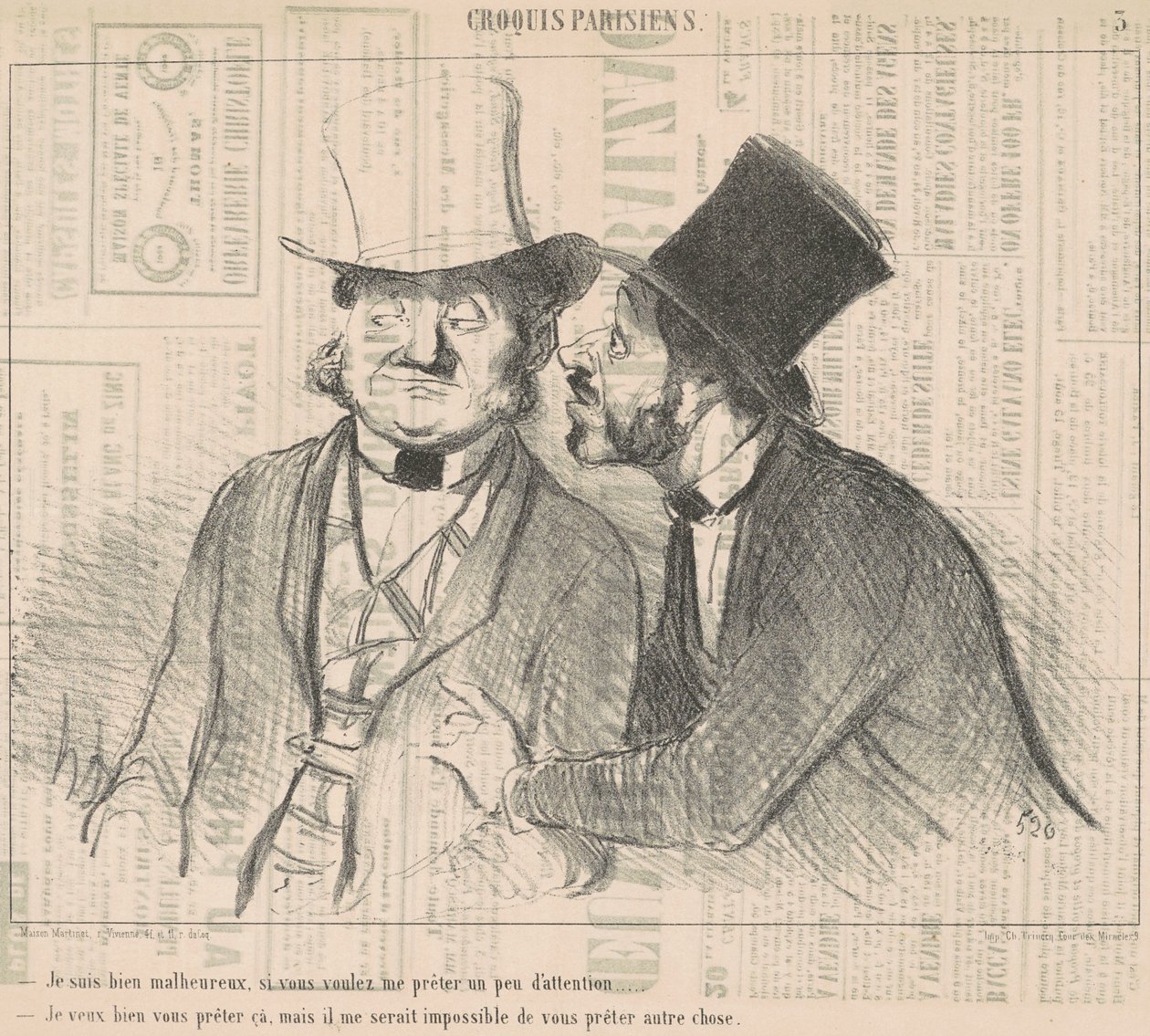 Jeg er meget ulykkelig, hvis du vil... af Honoré Daumier