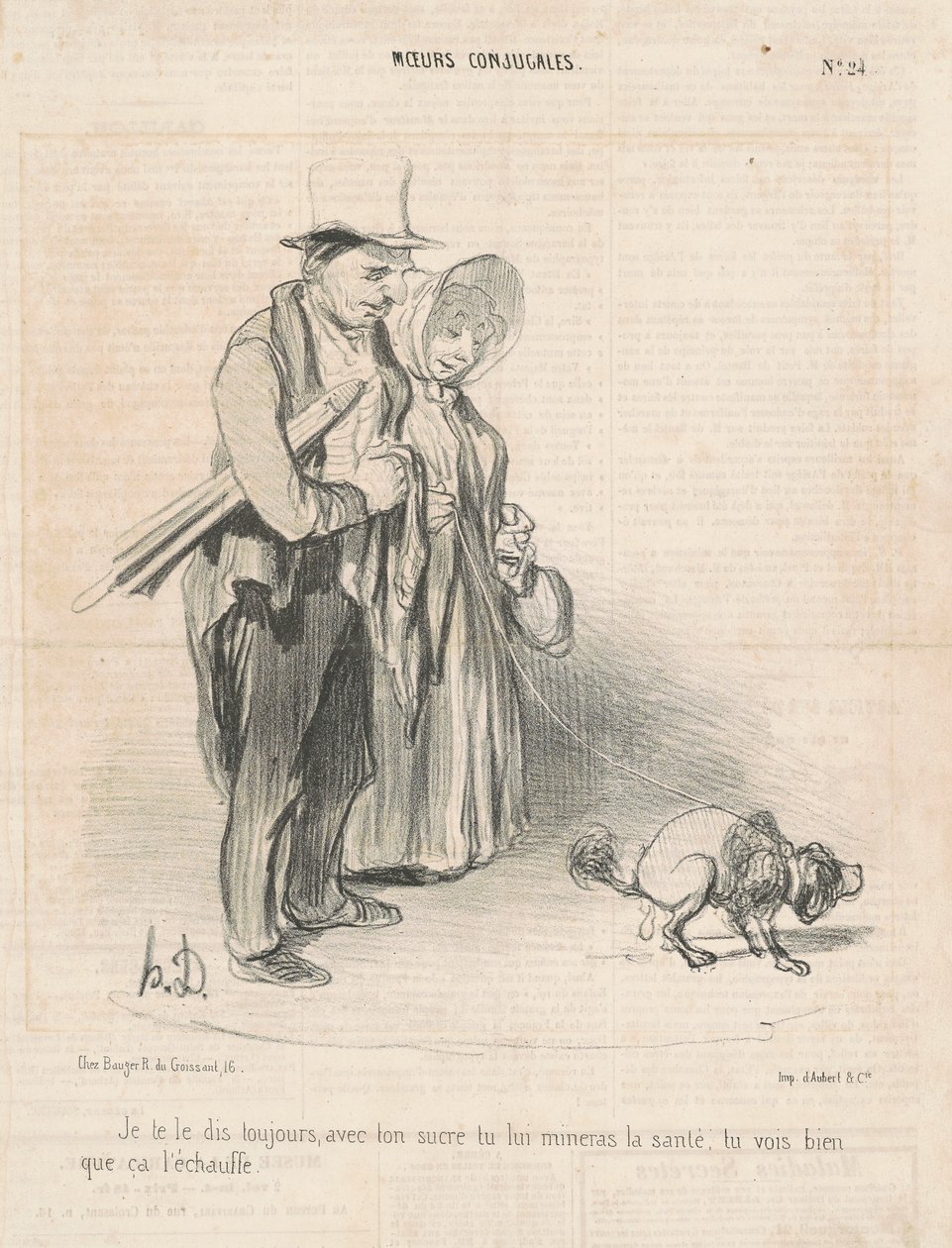 Jeg siger dig altid, med dit sukker... af Honoré Daumier