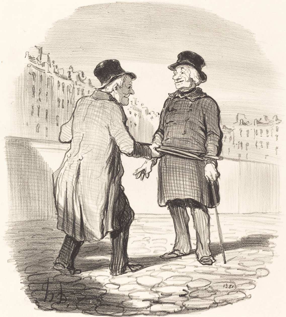 Jeg arresterer dig, dårligt emne... af Honoré Daumier