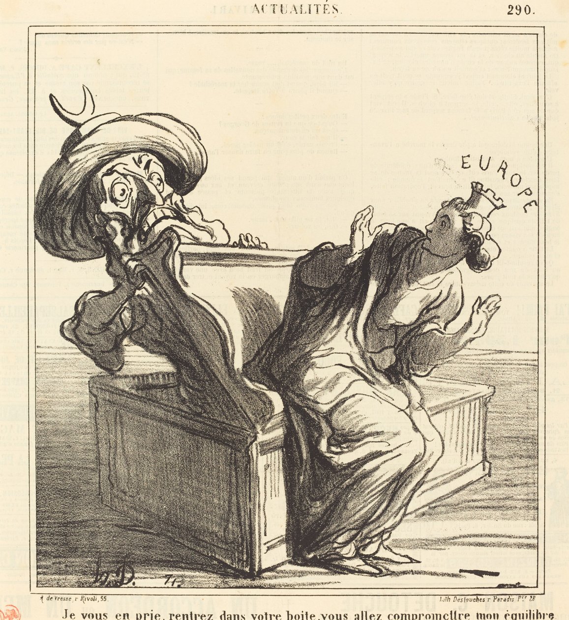 Venligst gå tilbage til din boks... af Honoré Daumier