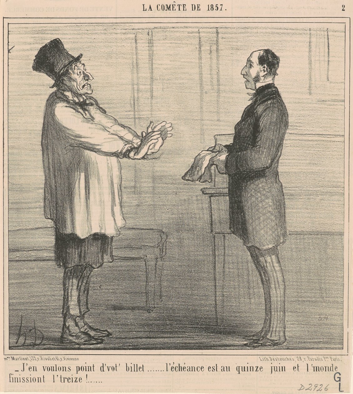 Jeg vil ikke have din billet... af Honoré Daumier