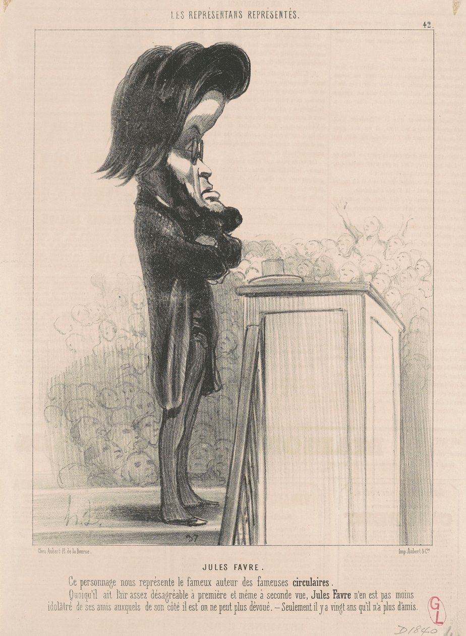 Jules Favre af Honoré Daumier