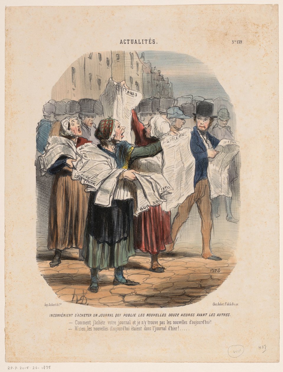 Avisleverandører Aktuelt (serietitel) Aktualiteter (serietitel på objekt) af Honoré Daumier