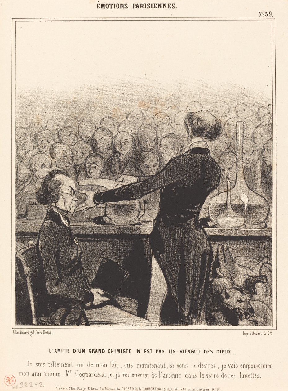En stor kemikers venskab... af Honoré Daumier