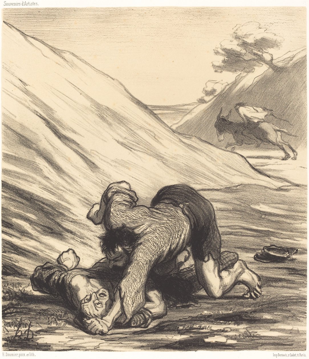 Æslet og de to tyve af Honoré Daumier