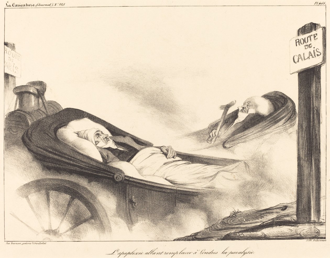 Apoplexy vil erstatte lammelse i London af Honoré Daumier