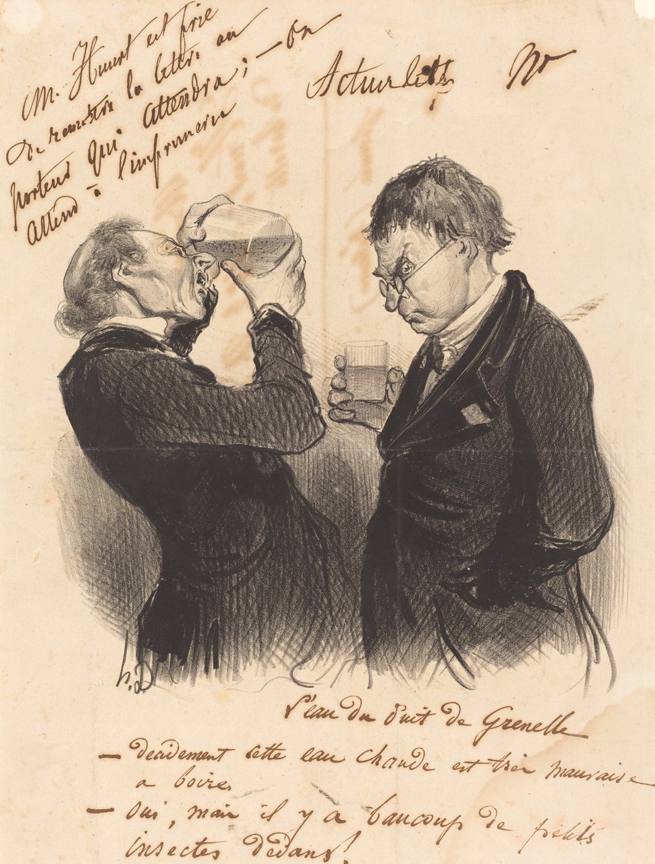 Vand fra Grenelle-brønden af Honoré Daumier