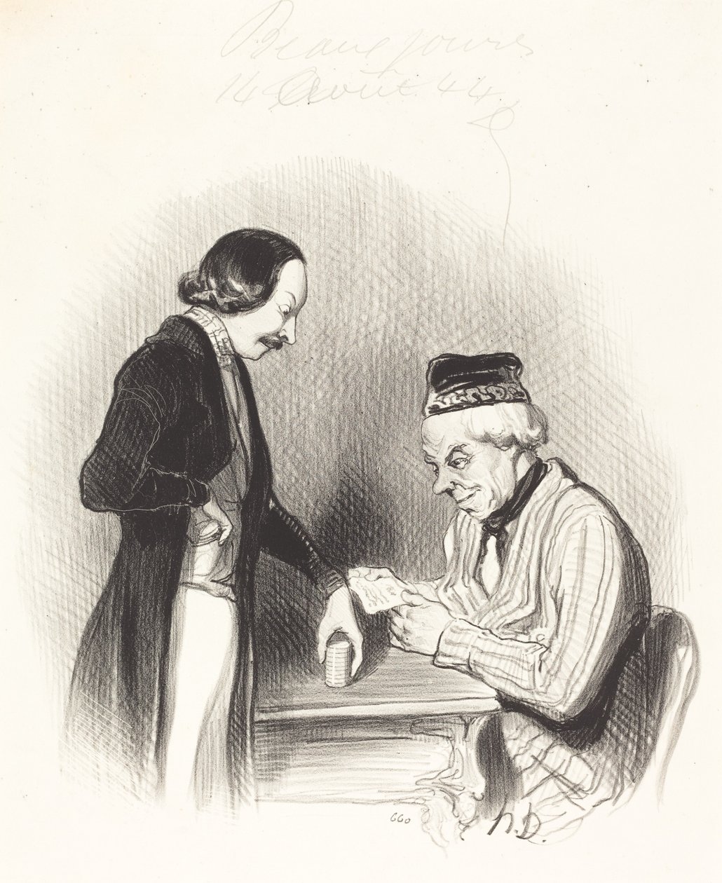 Én billet rabat af Honoré Daumier