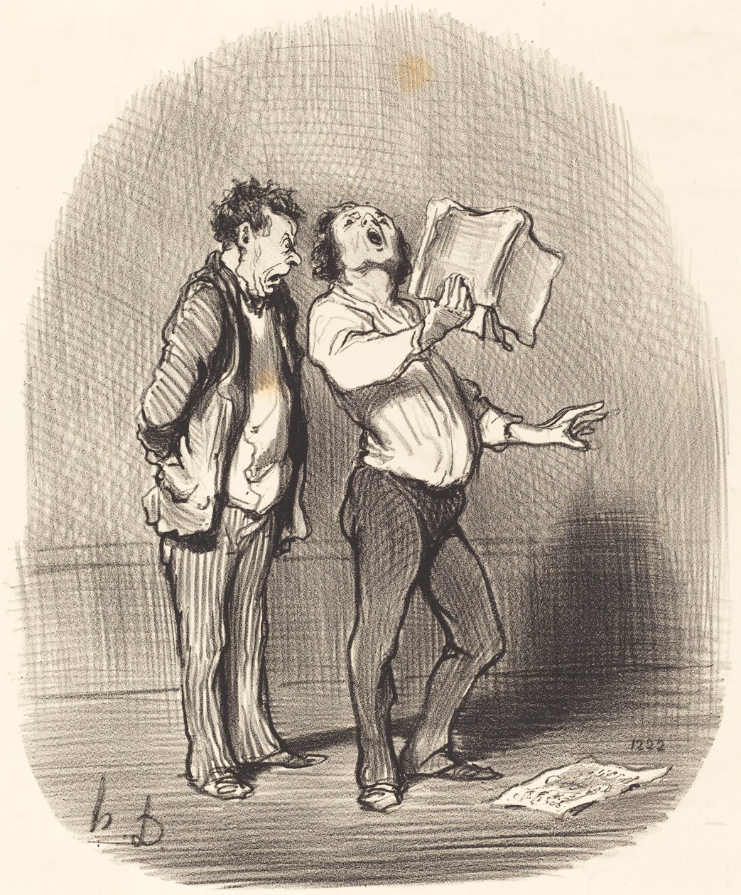 Ulempen ved at have en musikelskende ven af Honoré Daumier