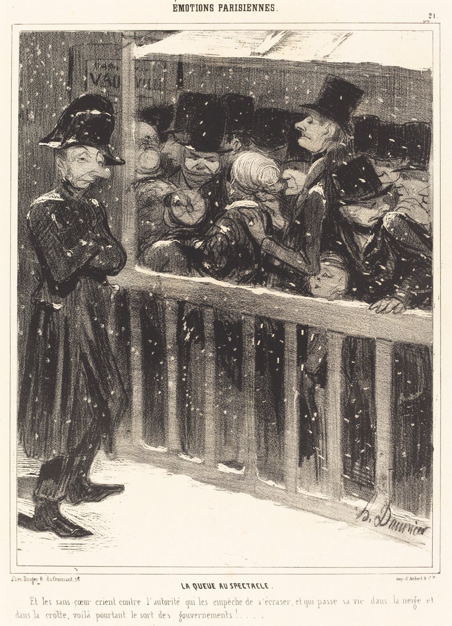 Køen til udstillingen af Honoré Daumier