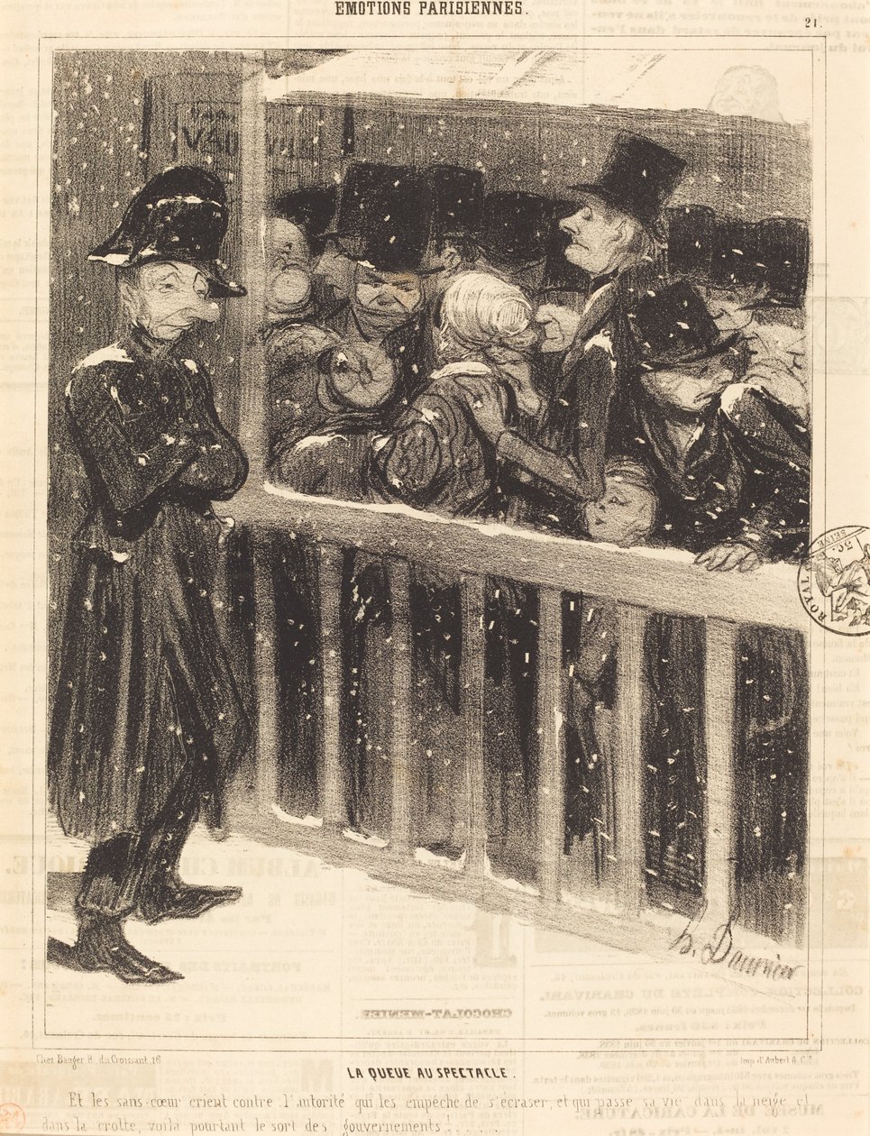 Køen til udstillingen af Honoré Daumier