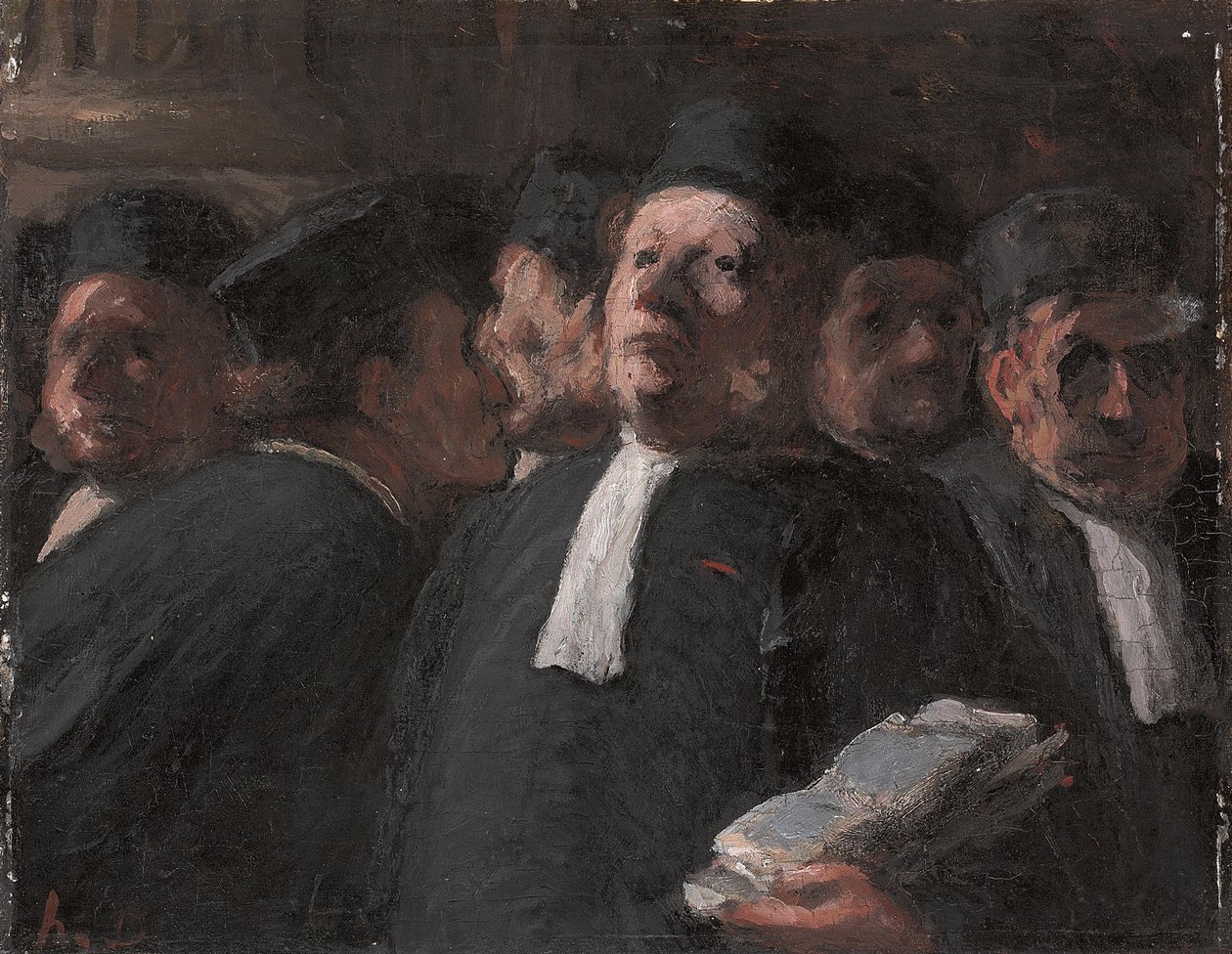 Salle des Pas-perdus ved Palais de Justice, af Honoré Daumier