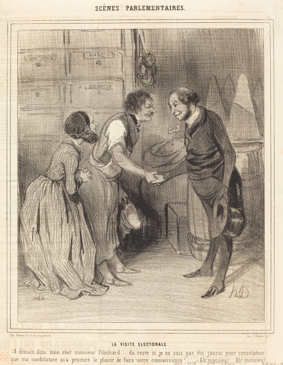 Valgbesøget af Honoré Daumier