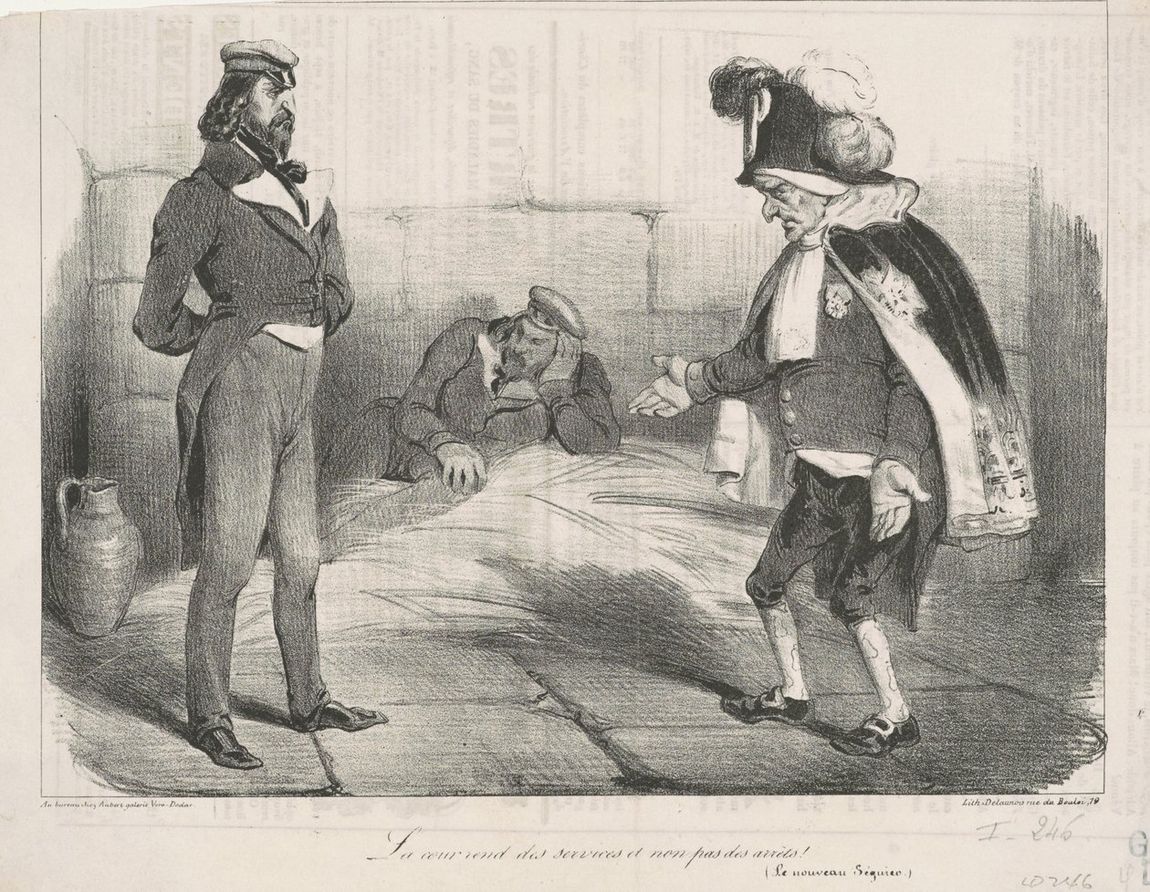 Retten yder tjenester og ikke domme! af Honoré Daumier