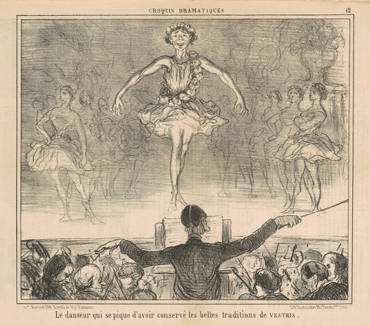 Danseren, der er stolt af at have holdt... af Honoré Daumier