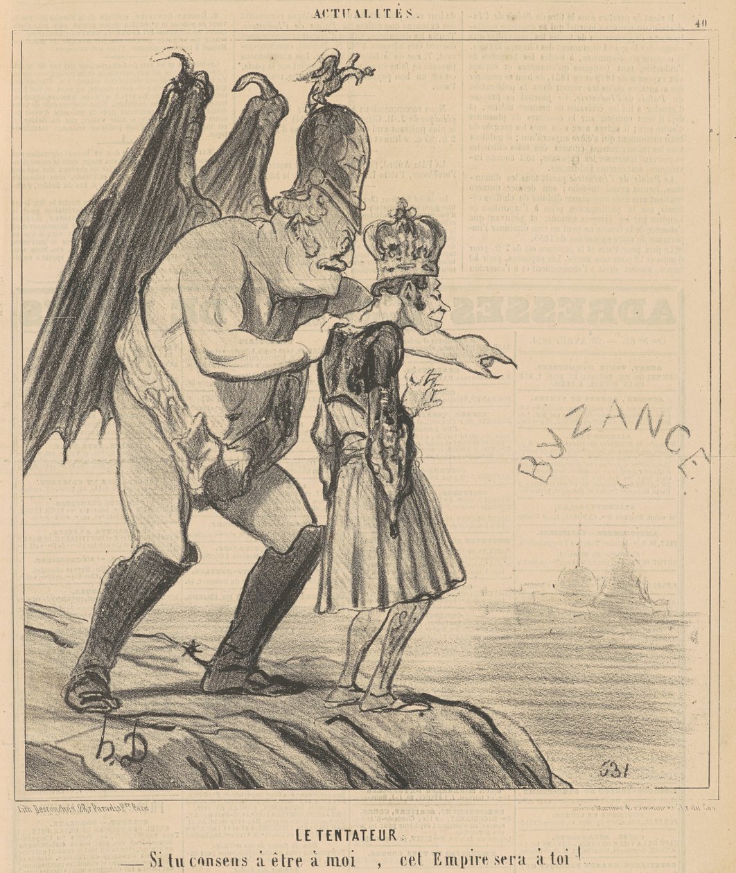 fristeren af Honoré Daumier