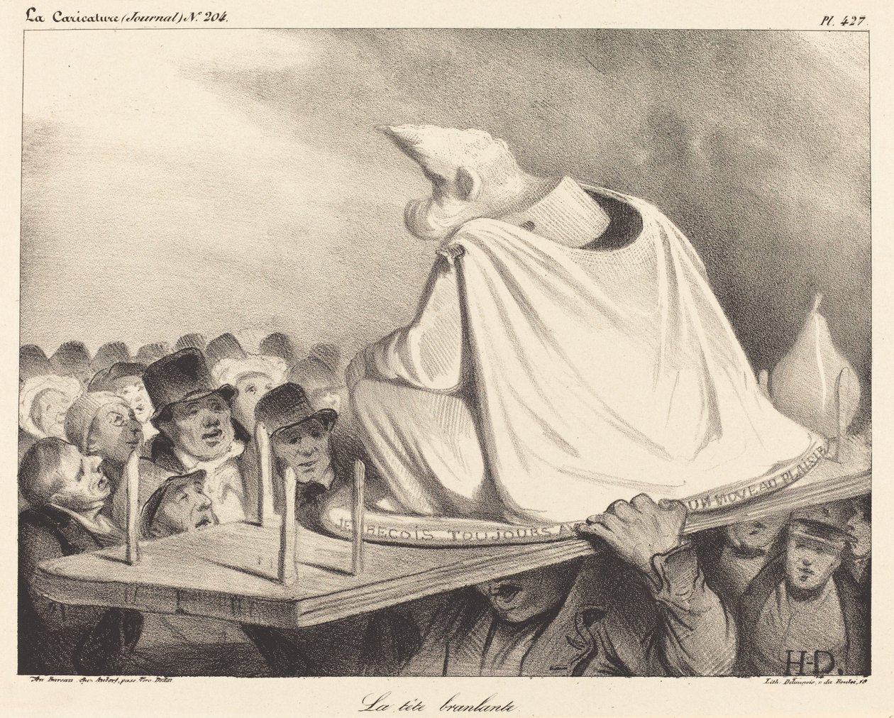 hovedet vipper af Honoré Daumier
