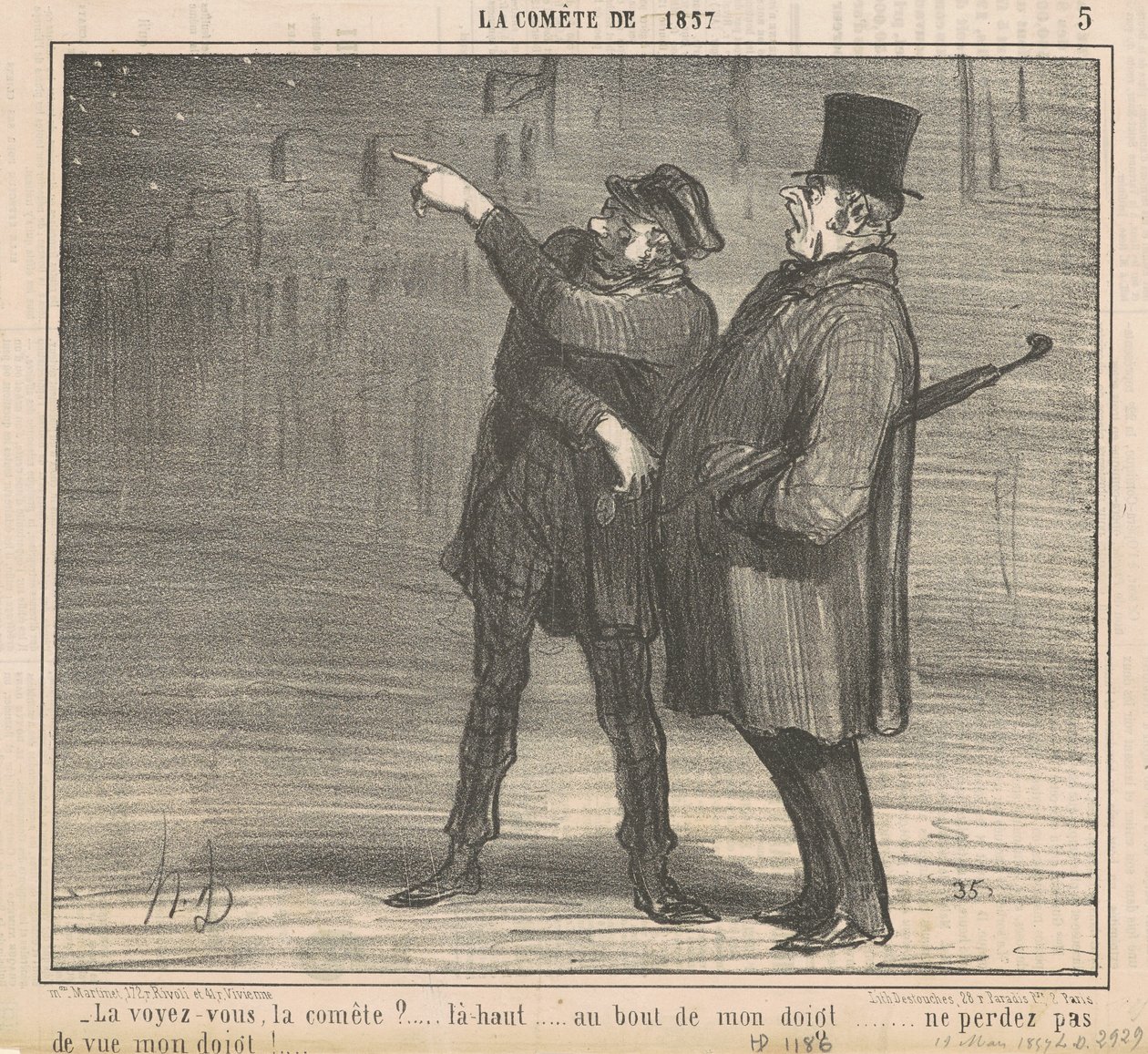 Ser du kometen? ... af Honoré Daumier