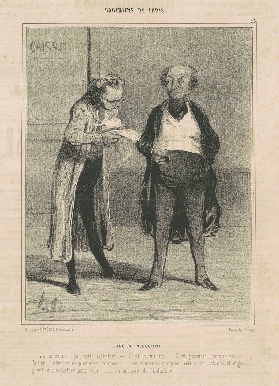 Den gamle handelsmand af Honoré Daumier