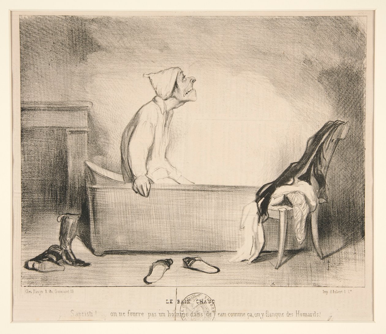 Det varme bad. Holy shit! af Honoré Daumier
