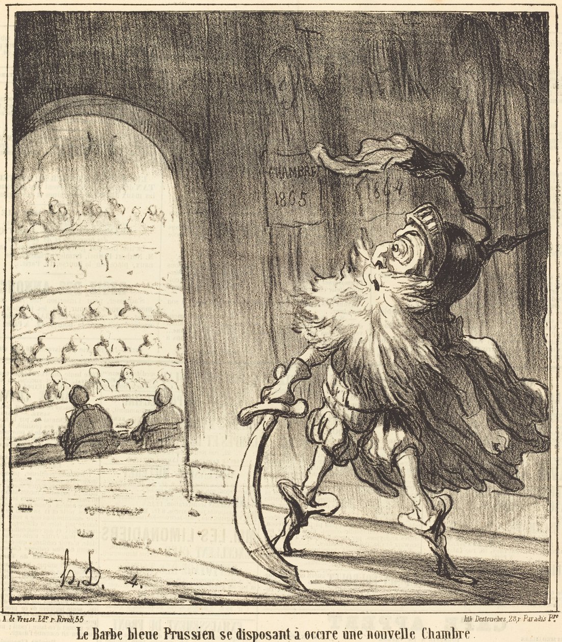 Det preussiske blåskæg... af Honoré Daumier