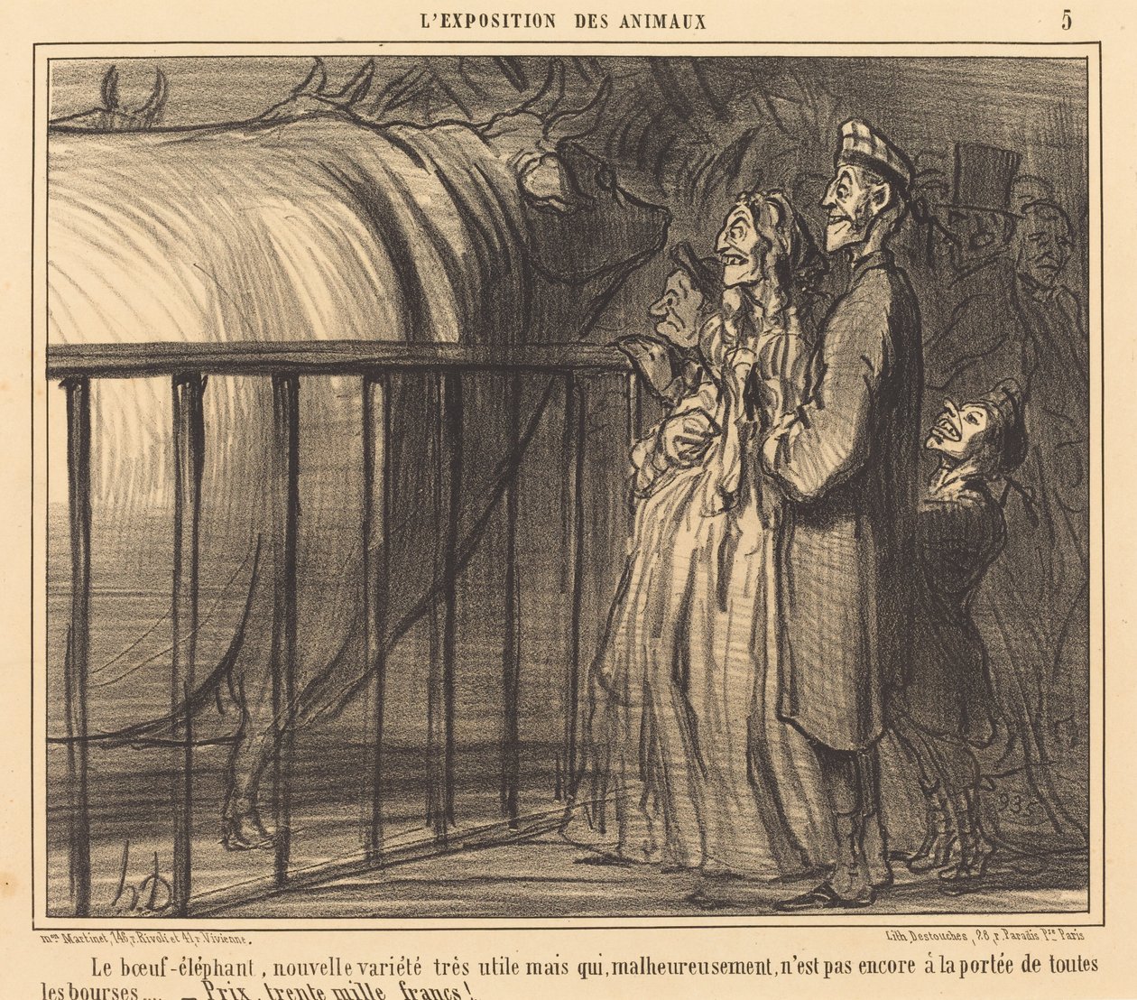 The New Variety Elephant Beef af Honoré Daumier