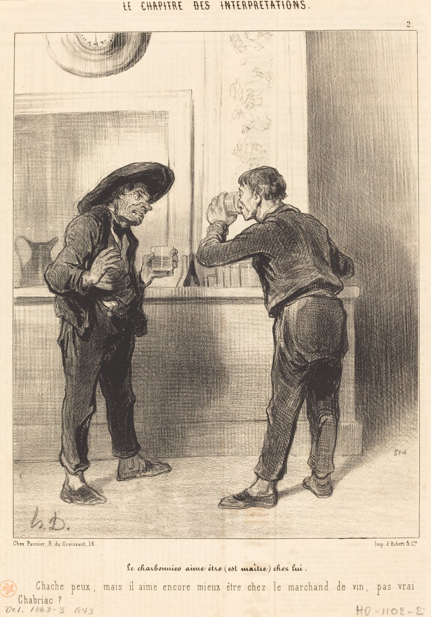 Charbonnieren kan lide at være (er mester)... af Honoré Daumier