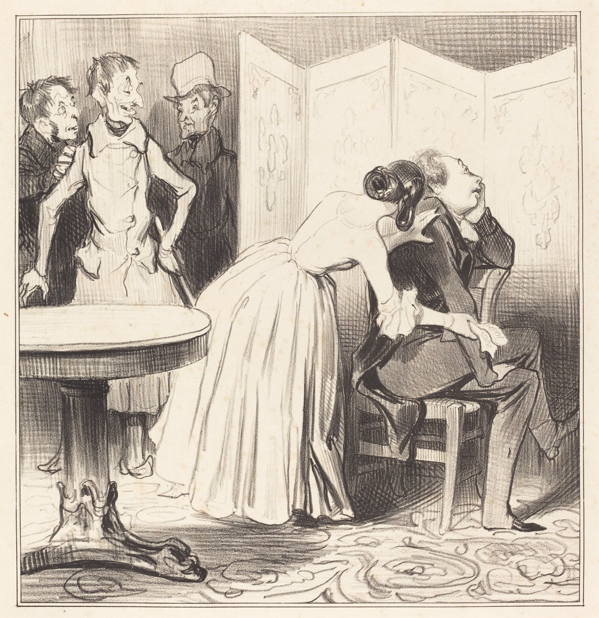 Chevalier des Adrets er elskeren... af Honoré Daumier