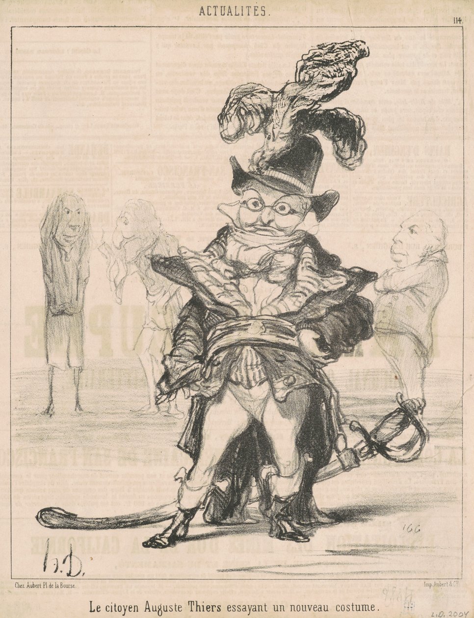 Le Citoyen ... Thiers prøver et nyt kostume af Honoré Daumier