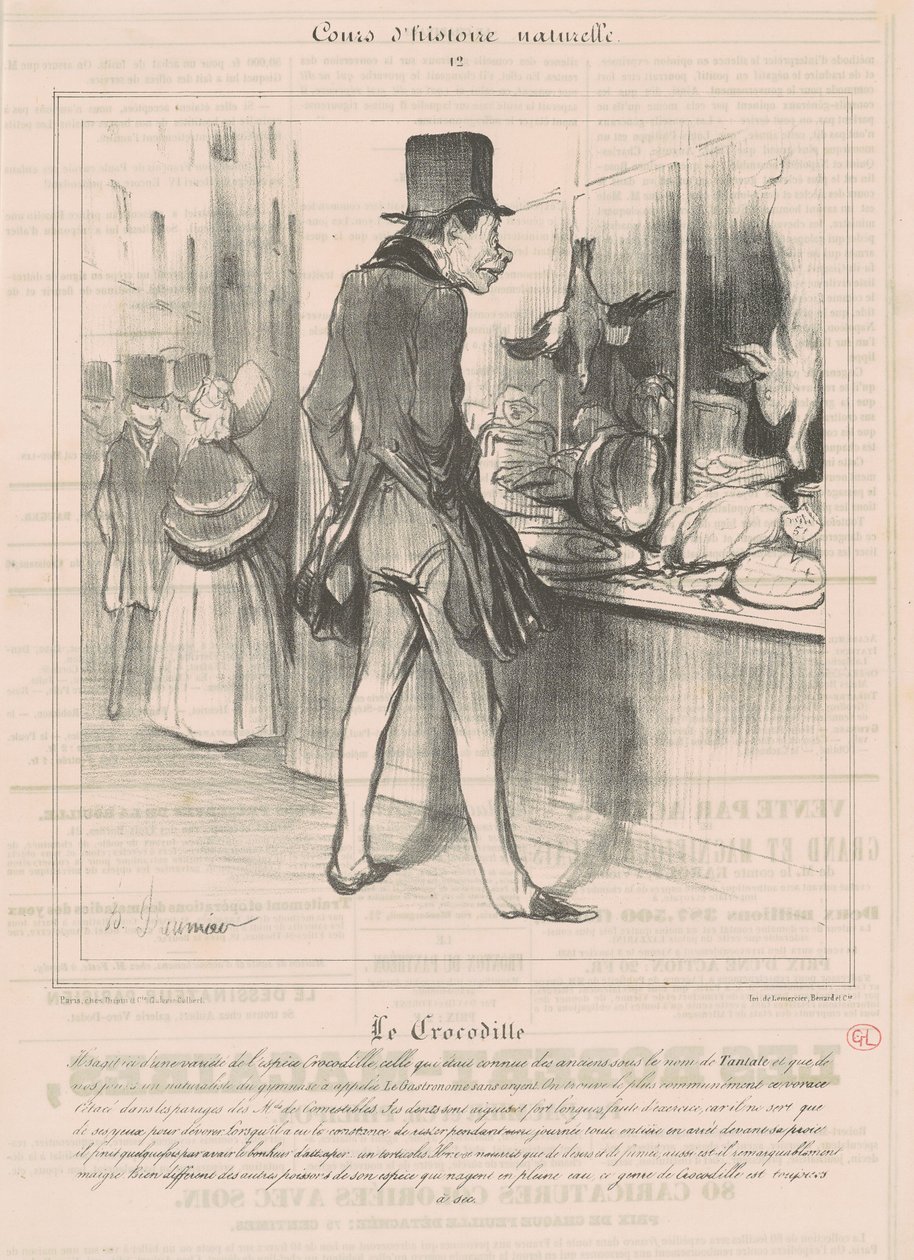 Krokodillen af Honoré Daumier
