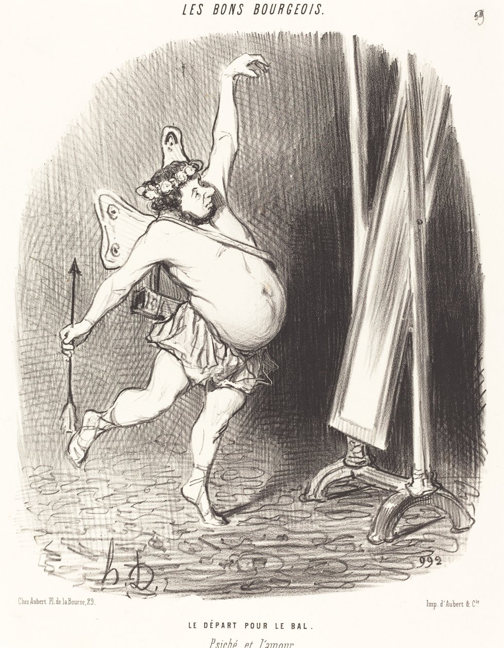 Afgang til bolden af Honoré Daumier