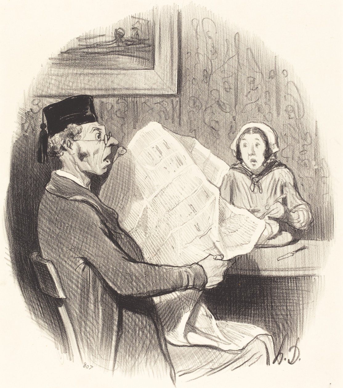 Det stadig mere monster Format af Honoré Daumier