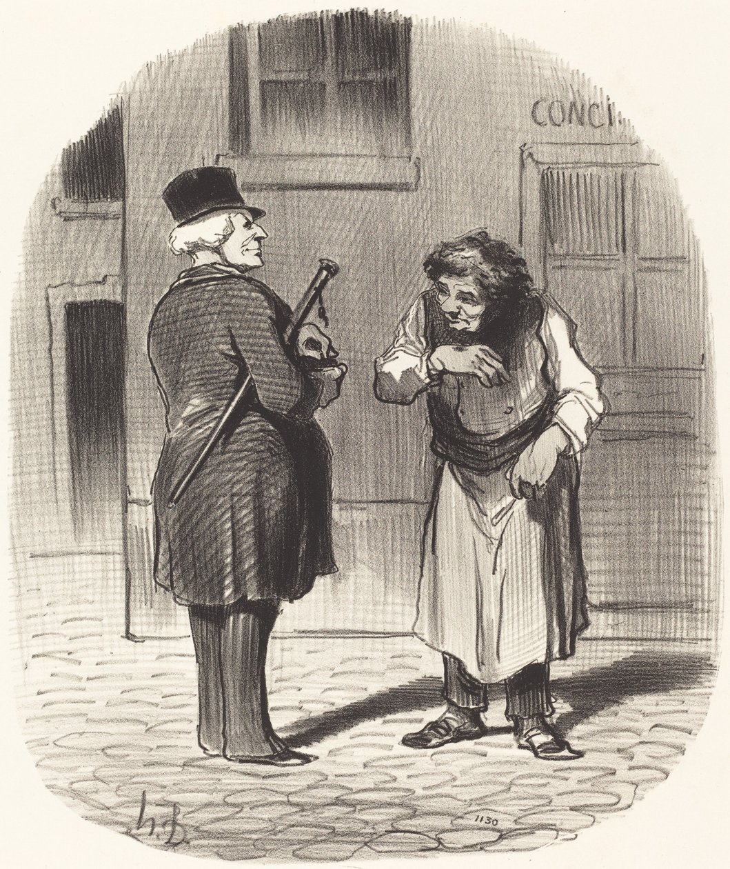Nytårsdag af Honoré Daumier