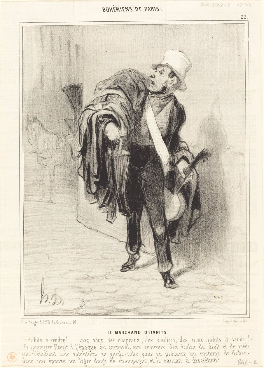 Tøjhandleren af Honoré Daumier