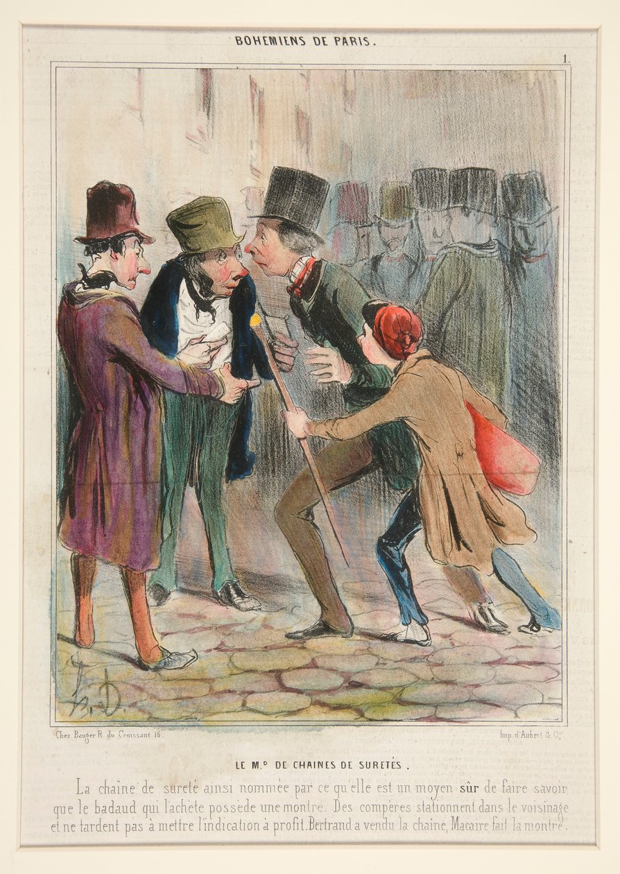 Md. de Chaines du Suretes. Sikkerhedskæden så navngivet af hvad af Honoré Daumier