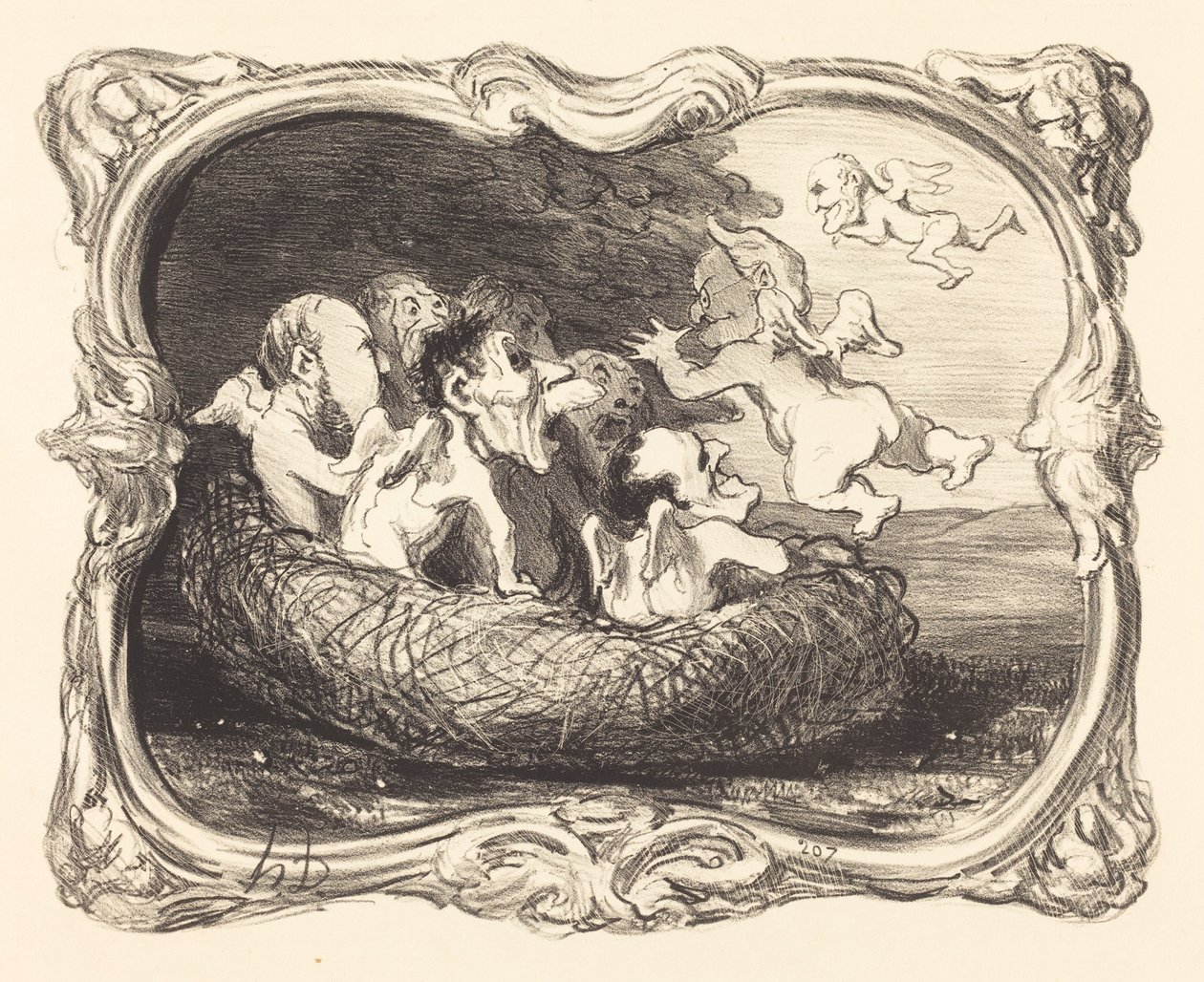 Den forladte rede af Honoré Daumier